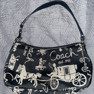 Coach Black and White Shoulder Bag
